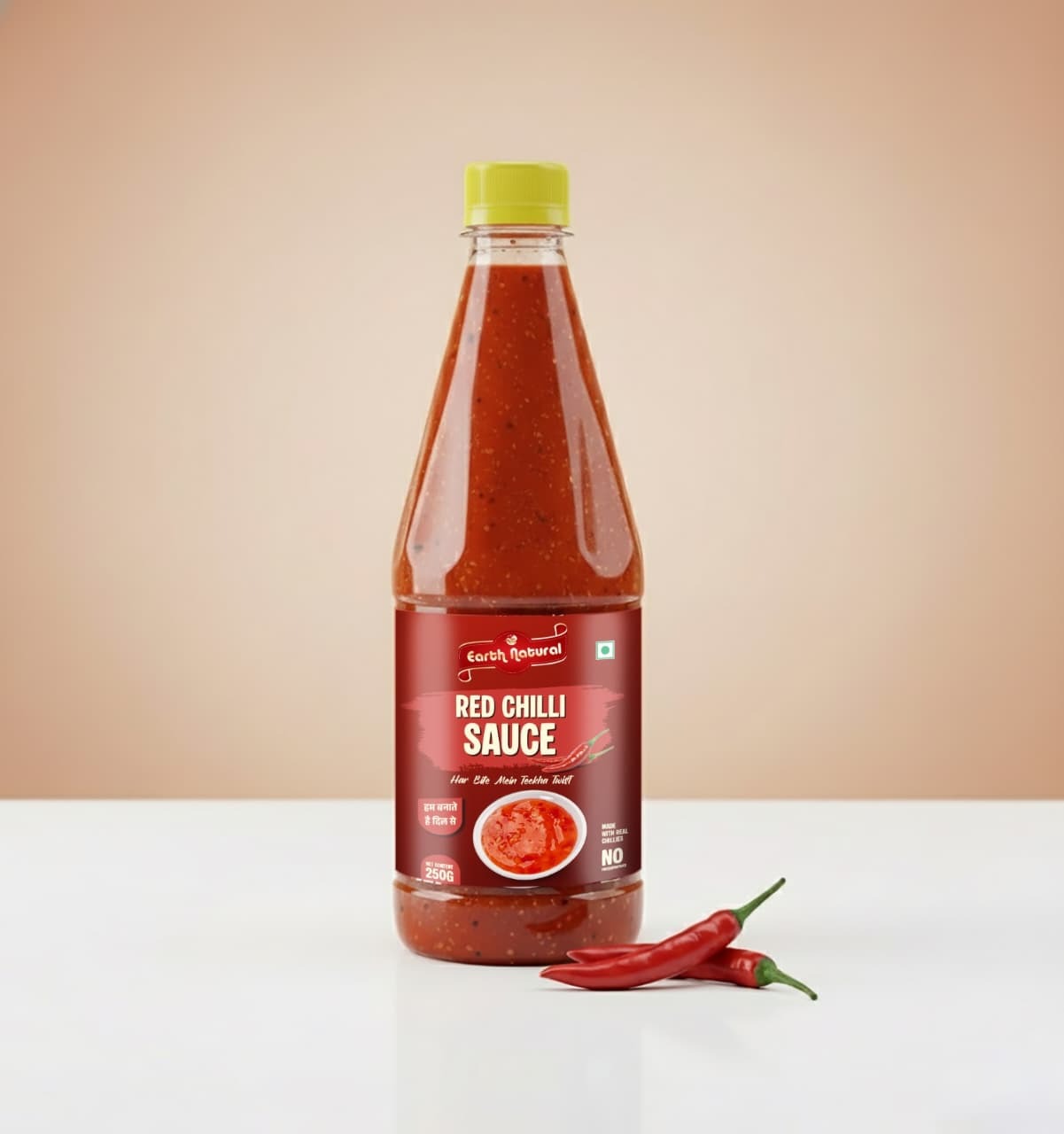 Earth Natural Red Chilli Sauce (700g) – Spicy Tangy Rich Flavor for Snacks & Meals