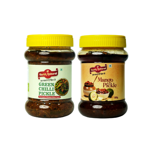 Green Chilli & Mango Pickle (Combo Pack)