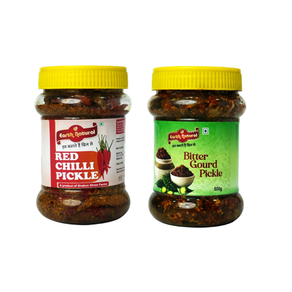 Karela & Red Chilli Pickle (Combo Pack)