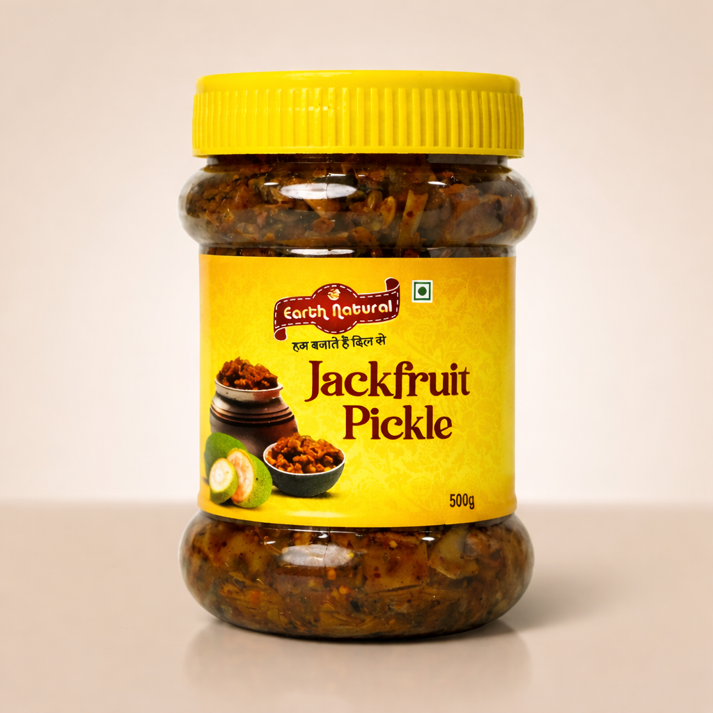 Earth Natural Jackfruit Pickle – Authentic Homemade Kathal Achar with Rich Flavor
