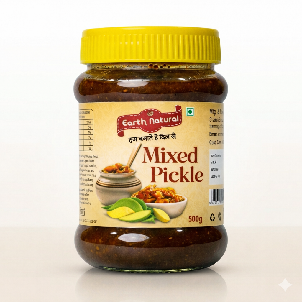 Earth Natural Mixed Pickle – Traditional Homemade Achar with Rich Flavor