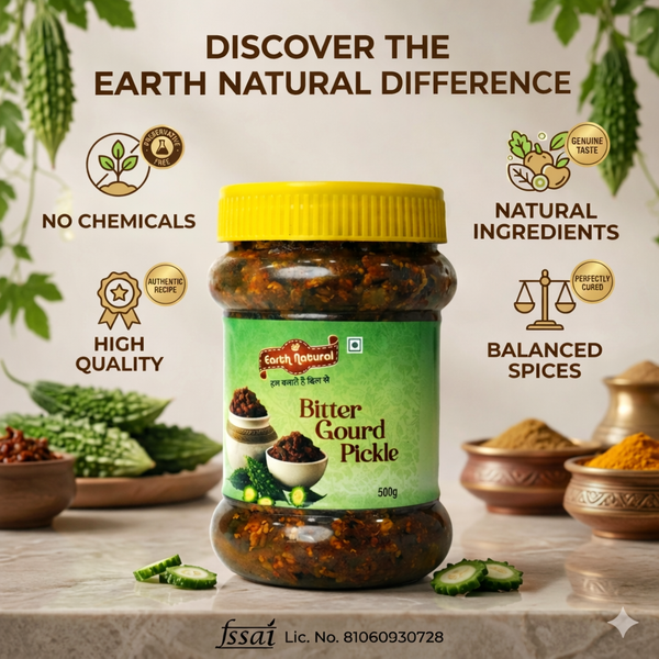Earth Natural Bitter Gourd Pickle – Authentic Karela Achar with Bold Flavor