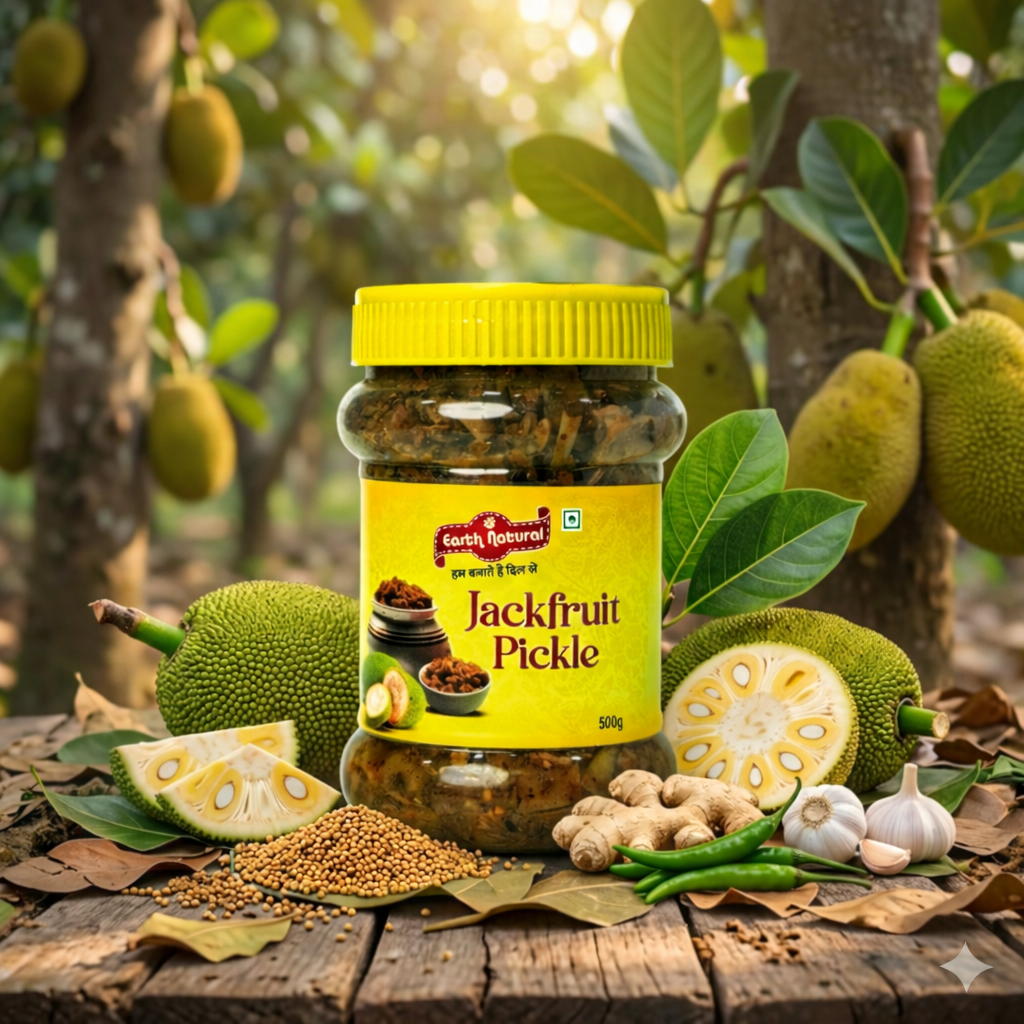 Earth Natural Jackfruit Pickle – Authentic Homemade Kathal Achar with Rich Flavor