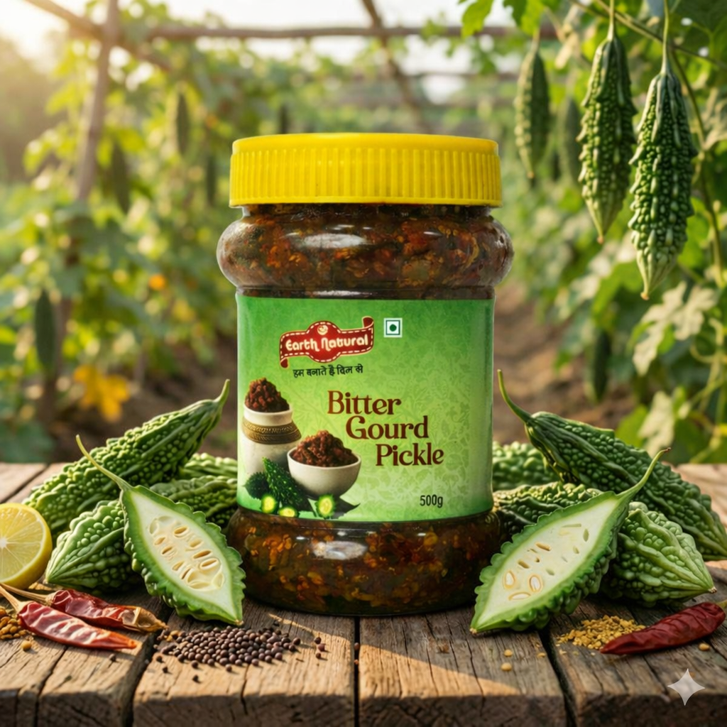 Earth Natural Bitter Gourd Pickle – Authentic Karela Achar with Bold Flavor
