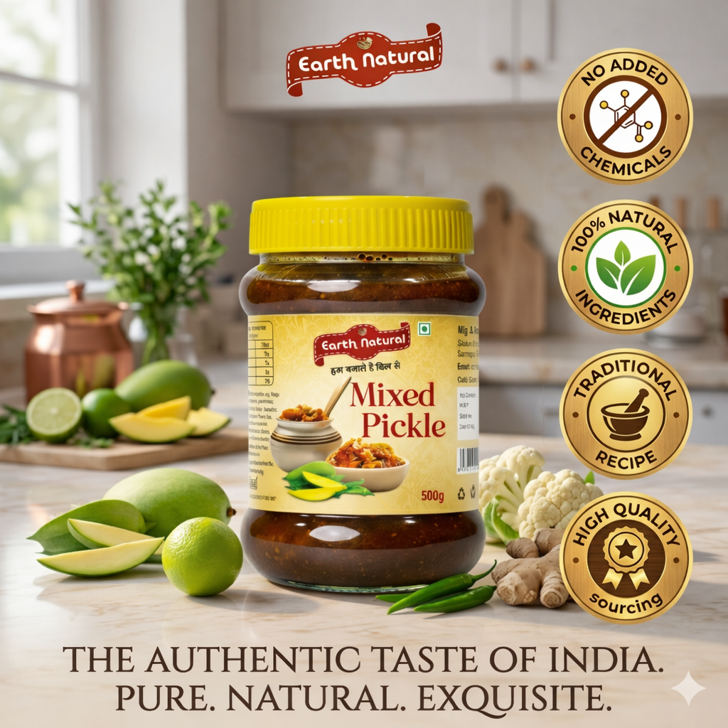 Earth Natural Mixed Pickle – Traditional Homemade Achar with Rich Flavor