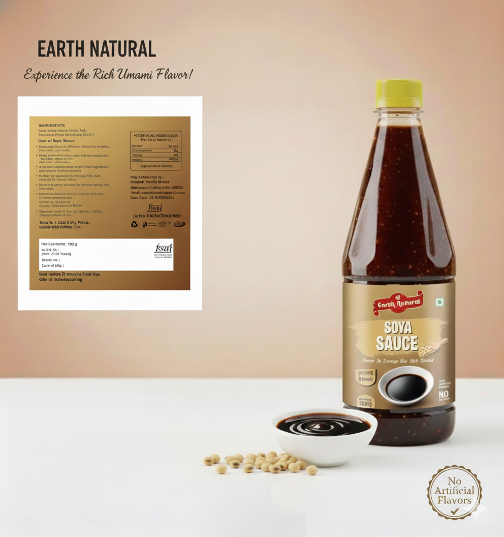 Earth Natural Soya Sauce (700g) – Rich Umami Flavor for Cooking & Marinades