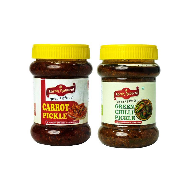 Carrot & Green Chilli Pickle (Combo Pack)