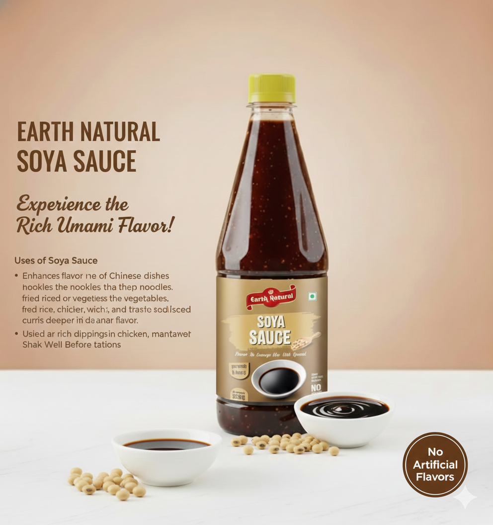 Earth Natural Soya Sauce (700g) – Rich Umami Flavor for Cooking & Marinades