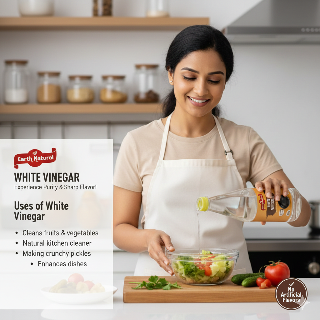 Earth Natural White Vinegar (700g) – Pure Multipurpose for Cooking, Pickling & Preservation