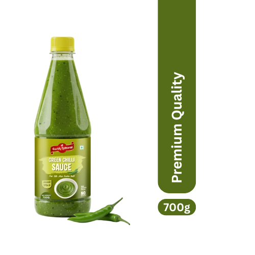 Earth Natural Green Chilli Sauce (700g) – Spicy Tangy Sauce for Snacks & Meals
