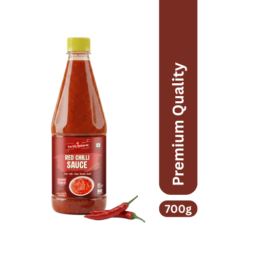Earth Natural Red Chilli Sauce (700g) – Spicy Tangy Rich Flavor for Snacks & Meals