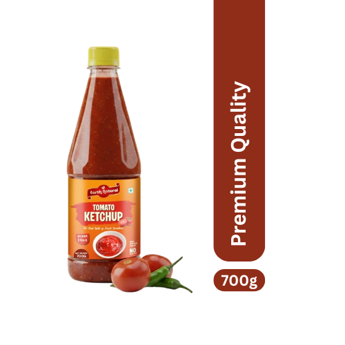 Earth Natural Tomato Ketchup (700g) – Rich Tangy Sweet Sauce for Snacks & Meals