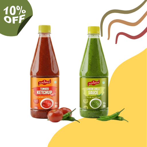 Green Chilli Sauce + Tomato Ketchup (Combo Pack)