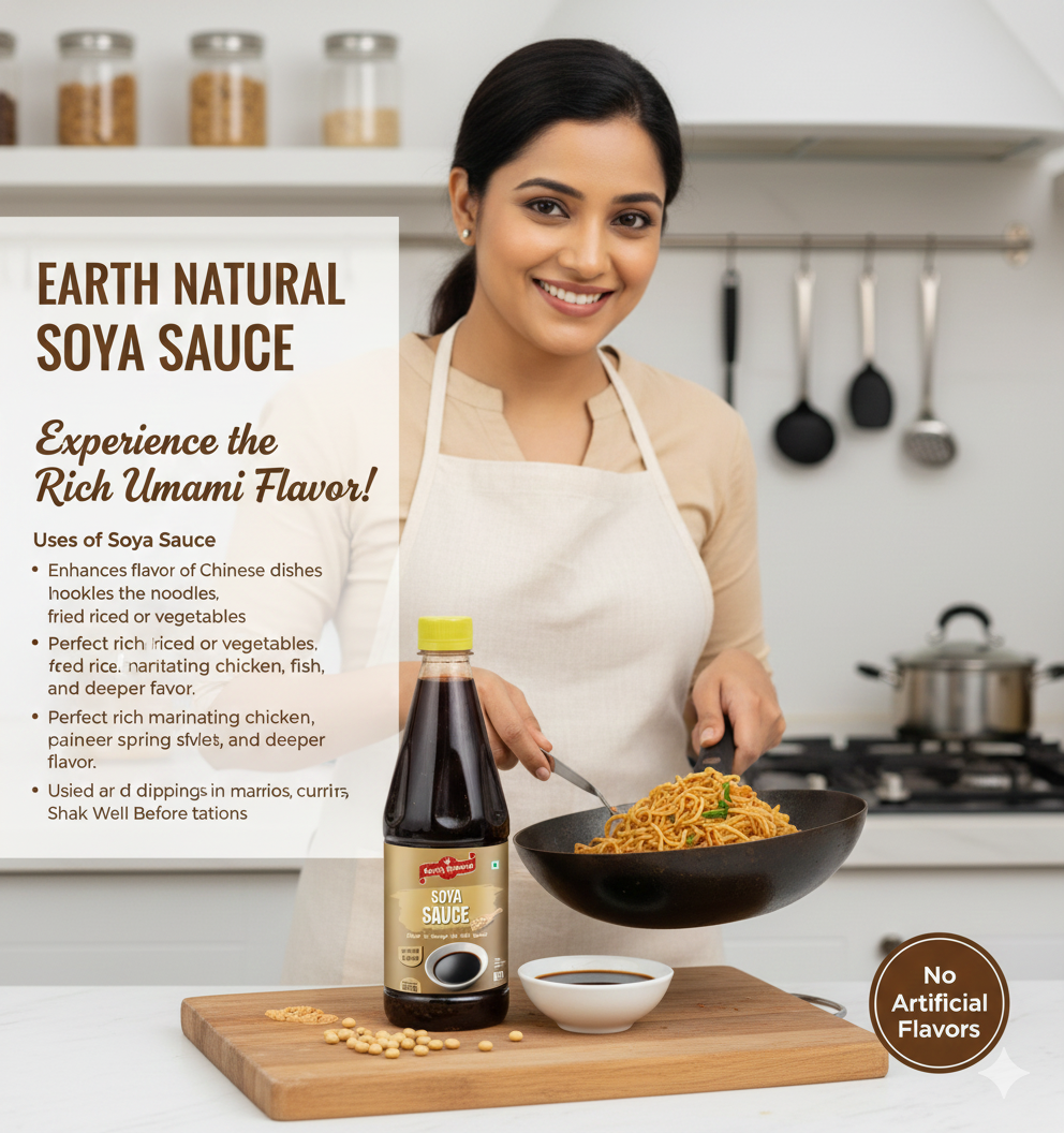 Earth Natural Soya Sauce (700g) – Rich Umami Flavor for Cooking & Marinades