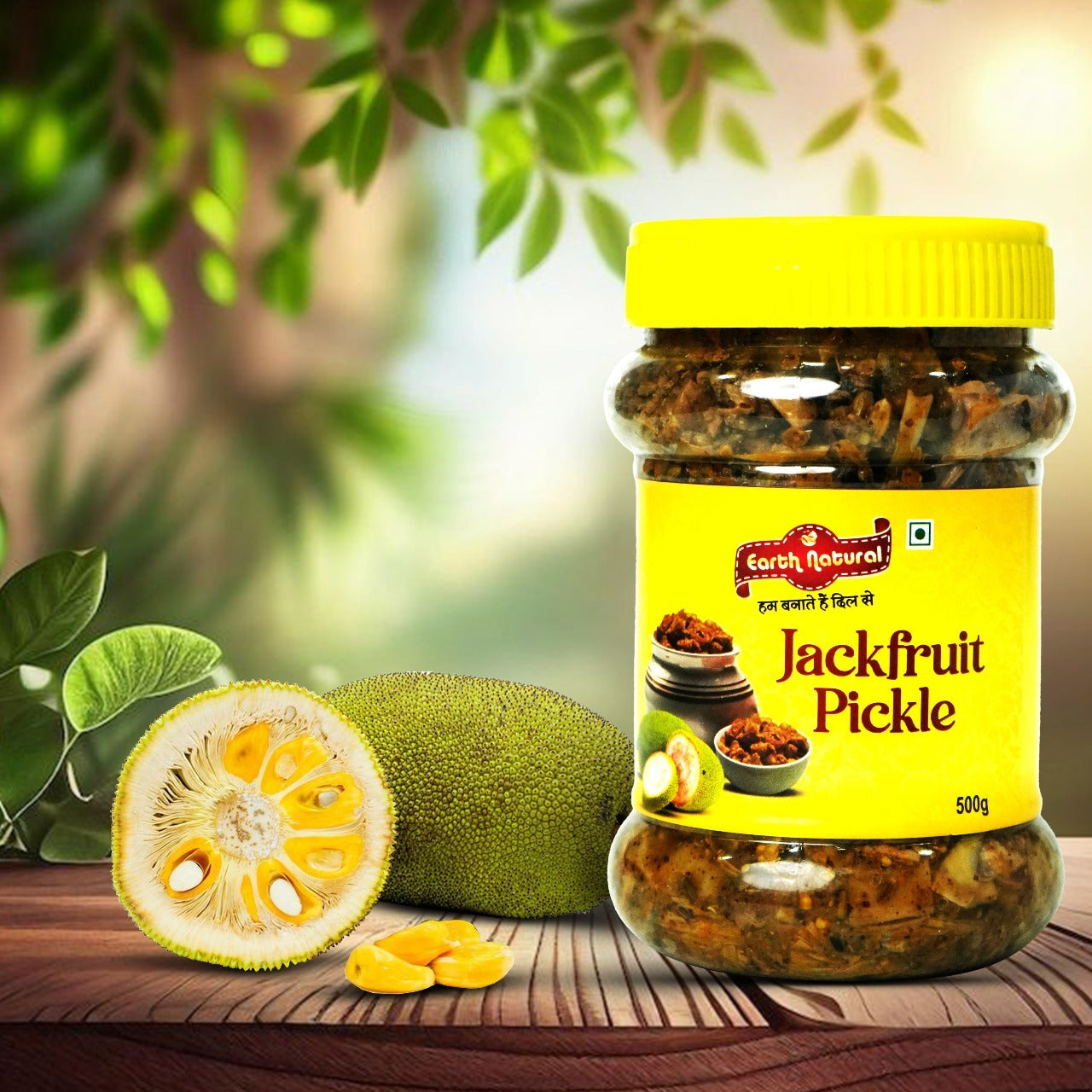 Earth Natural Jackfruit Pickle – Authentic Homemade Kathal Achar with Rich Flavor