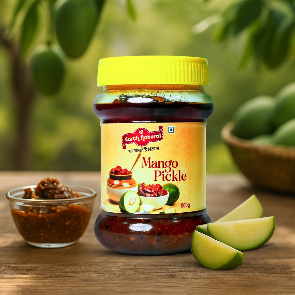 Earth Natural Mango Pickle – Authentic Homemade Spicy Traditional Aam Achar