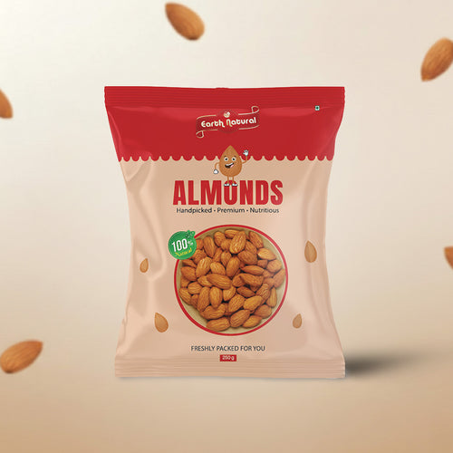 Earth Natural Almonds– Premium Badam, Crunchy & Nutrient-Rich