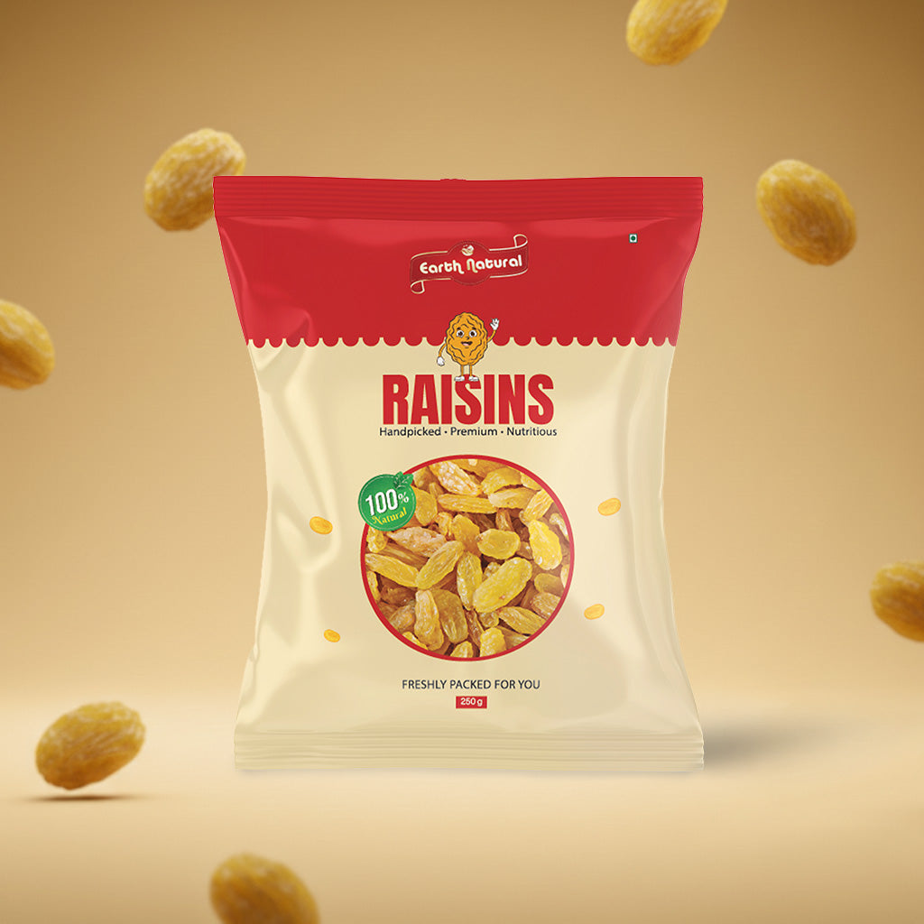 Earth Natural Raisins – Premium Kishmish, Naturally Sweet & Nutritious