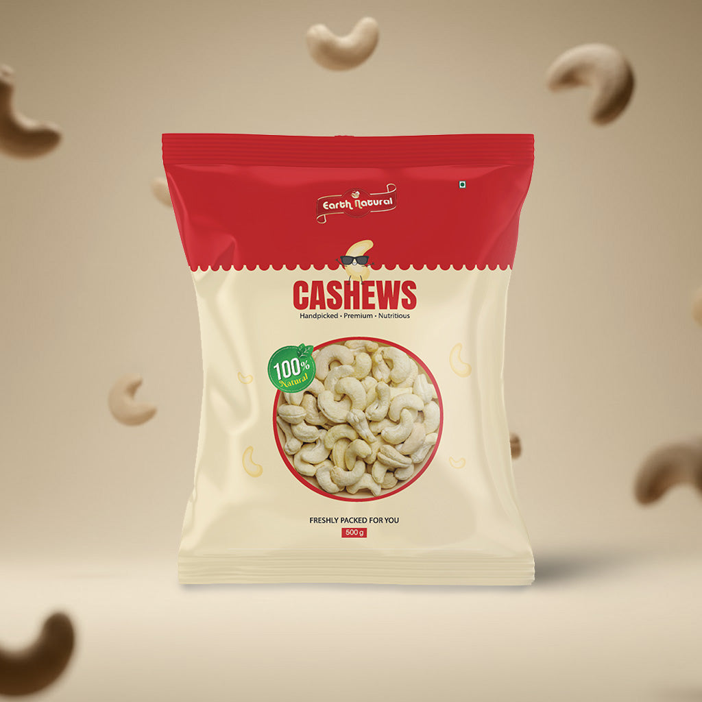 Earth Natural Cashews– Premium Kaju, Rich, Crunchy & Nutritious