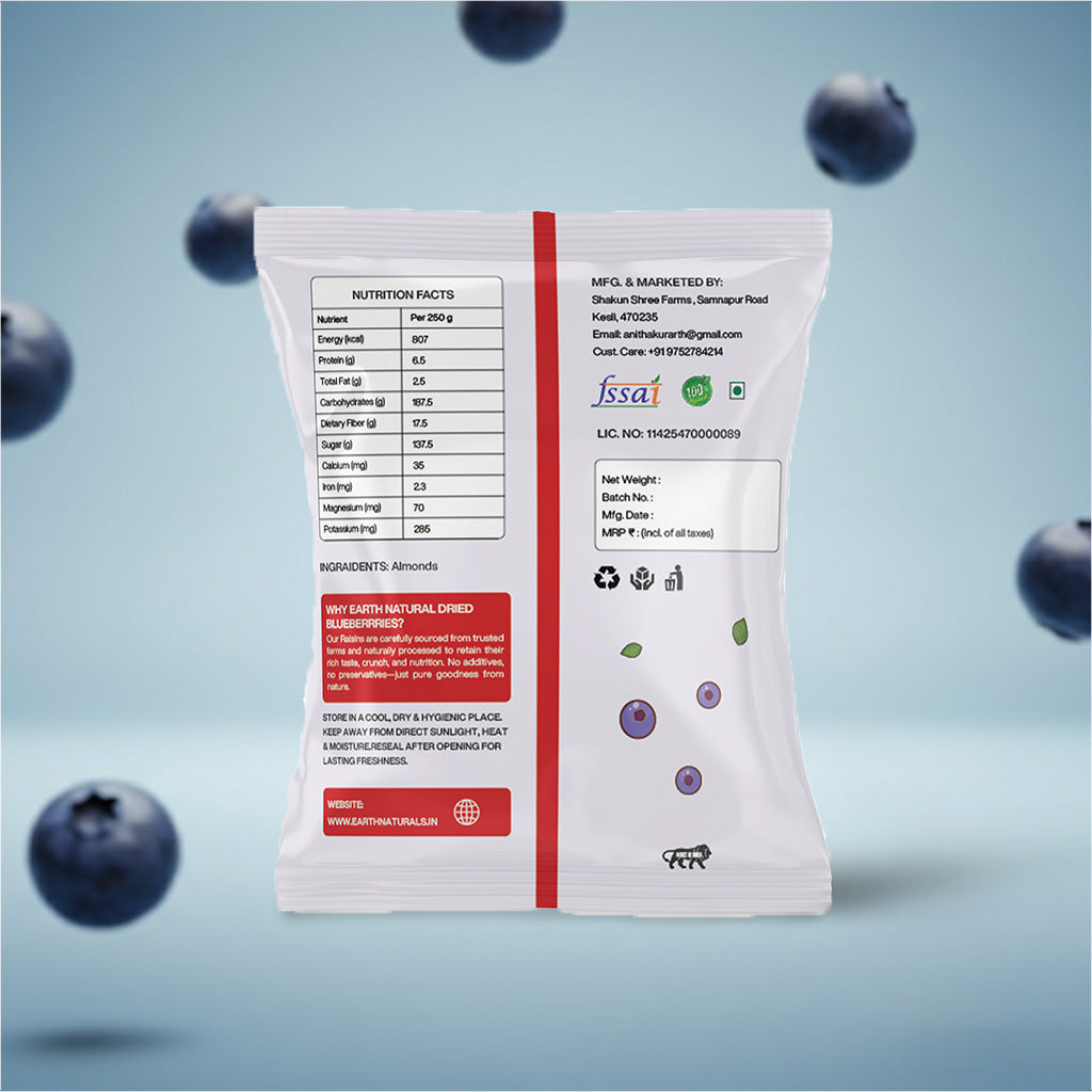 Earth Natural Blueberries– Premium Quality, Naturally Sweet & Antioxidant Rich